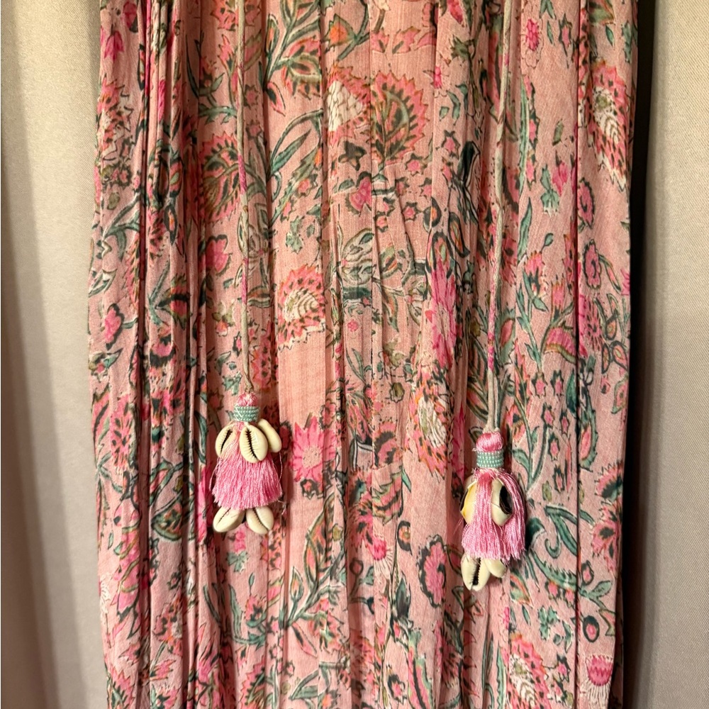 HEMANT & NANDITA Floral Pink Maxi Dress